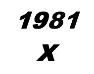1981 X Ersatzteile