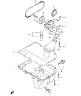 SUZUKI, GSXR750 L4, OELWANNE OELPUMPE