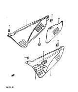 SUZUKI, DR 125 S E, RAHMEN VERKLEIDUNG