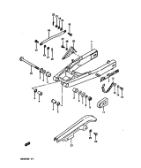 SUZUKI, DR 125 S E, HINTERER SCHWINGARM