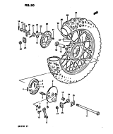 SUZUKI, DR 125 S E, HINTERRAD