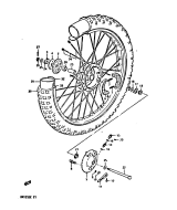 SUZUKI, DR 125 S E, VORDERRAD