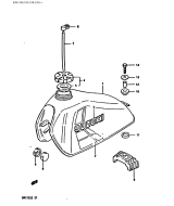 SUZUKI, DR 125 S E, TREIBSTOFFTANK