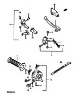 SUZUKI, DR 250 S G, LINKER GRIFF SCHALTER