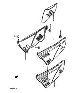 SUZUKI, DR 250 S G, RAHMEN VERKLEIDUNG