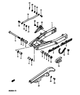 SUZUKI, DR 250 S G, HINTERER SCHWINGARM