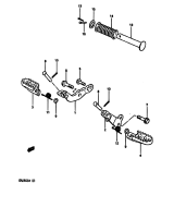 SUZUKI, DR 250 S G, FUSSSTUETZE