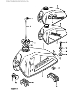 SUZUKI, DR 250 S G, TREIBSTOFF TANK