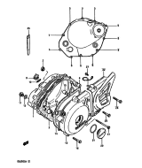 SUZUKI, DR 250 S G, KURBELGEHAEUSE ABDECKUNG