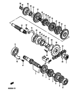 SUZUKI, DR 250 S G, GETRIEBE