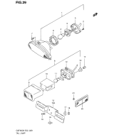 SUZUKI, GSF 600 /S Bandit X, RUECKLICHT