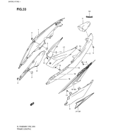 SUZUKI, FL 125 SDW Address K7, RAHMEN VERKLEIDUNG