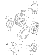 SUZUKI, GSX 600 F X, KURBELGEHAEUSE ABDECKUNG