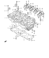 SUZUKI, GSX 600 F L, ZYLINDERKOPF