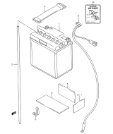 SUZUKI, GSX 600 F R, BATTERIE