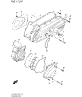 SUZUKI, UK 110 NM Address L9, KURBELGEHAEUSE ABDECKUNG