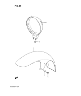 SUZUKI, VS 750 GLP Intruder M, SCHEINWERFERGEHAEUSE VODERES SCHUTZBLECH