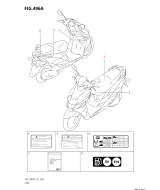 SUZUKI, UN 125 NE AVENIS M3, BESCHRIFTUNG