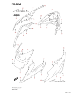 SUZUKI, UN 125 NE AVENIS M3, RAHMENVERKLEIDUNG HINTEN