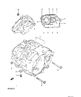 SUZUKI, DR125S 1982 Z, KURBELGEHAEUSE