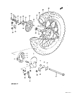 SUZUKI, DR125S 1982 Z, HINTERRAD