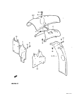 SUZUKI, DR125S 1982 Z, SPRITZSCHUTZ HINTEN