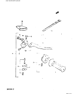 SUZUKI, DR125S 1982 Z, GRIFF HEBEL SCHALTER RECHTS
