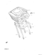 SUZUKI, DR125S 1982 Z, ZYLINDER