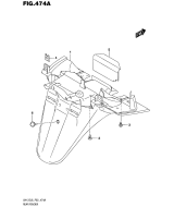 SUZUKI, UH 125 A Burgman L6, HINTERER KOTFLUEGEL