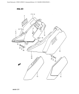 SUZUKI, DR 200 G, RAHMEN VERKLEIDUNG