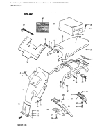 SUZUKI, DR 200 G, HINTERER KOTFLUEGEL