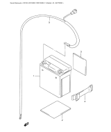 SUZUKI, DR 125 SE /SEU Y, BATTERIE