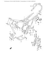 SUZUKI, DR 125 SE K1, RAHMEN ABDECKUNG