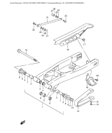 SUZUKI, DR 125 SE K1, HINTERER SCHWINGARM