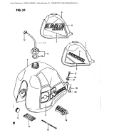 SUZUKI, DR500SJ-1, TREIBSTOFF TANK