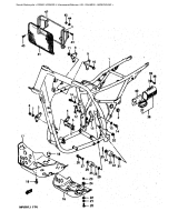 SUZUKI, DR 500 S J, RAHMEN ABDECKUNG