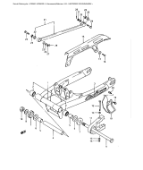 SUZUKI, DR 500 S J, HINTERER SCHWINGARM