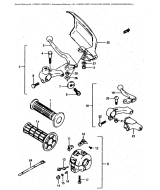 SUZUKI, DR 500 S J, LINKER GRIFF SCHALTER