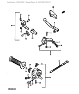 SUZUKI, DR 250 S E, LINKER GRIFF SCHALTER