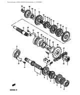 SUZUKI, DR250SE-1, GETRIEBE