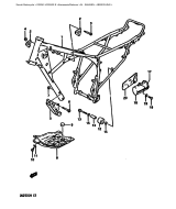 SUZUKI, DR 250 S E, RAHMEN ABDECKUNG