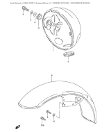 SUZUKI, GN 250 F, VORDERER KOTFLUEGER SCHEINWERFERGEHAEUSE