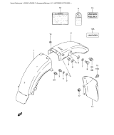 SUZUKI, GN 250 F, HINTERER KOTFLUEGEL