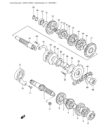 SUZUKI, GN 250 F, GETRIEBE