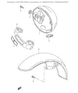 SUZUKI, GN 250 T, VORDERER KOTFLUEGEL SCHEINWERFERGEHAEUSE