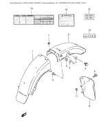 SUZUKI, GN 250 T, HINTERER KOTFLUEGEL