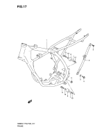 SUZUKI, RM 85 US L0, RAHMENABDECKUNG