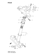 SUZUKI, RM85 US L0LL0, VORDERGABELHALTERUNG