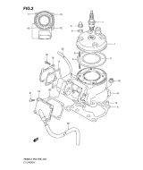 SUZUKI, RM 85 US L1, ZYLINDER