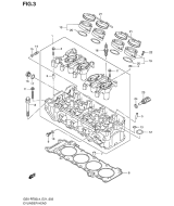 SUZUKI, GSXR750 L4, ZYLINDERKOPF